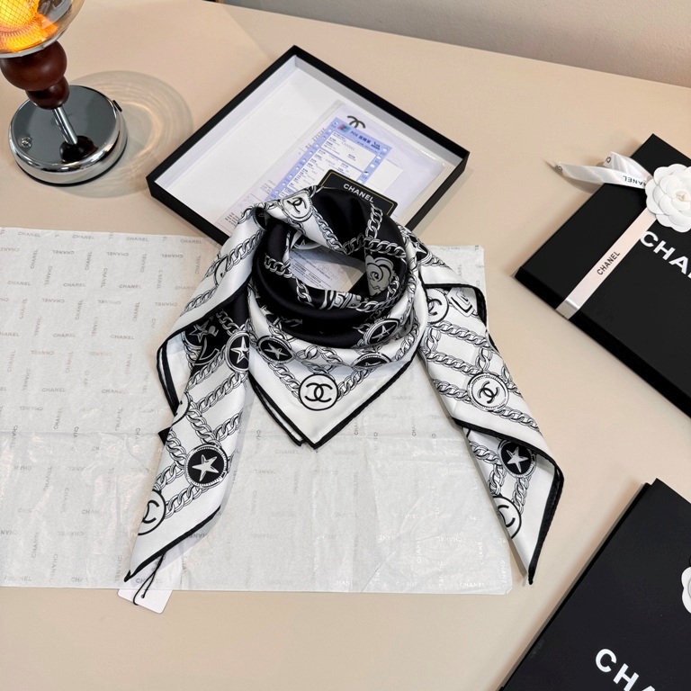 Chanel Single-Sided Silk Scarf-066