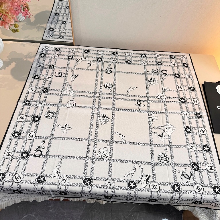 Chanel Single-Sided Silk Scarf-062