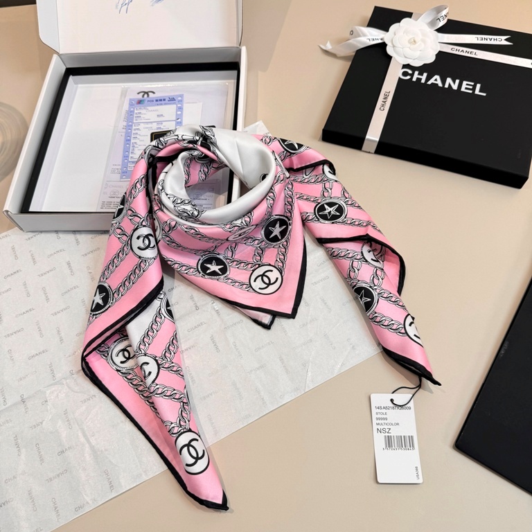 Chanel Single-Sided Silk Scarf-057