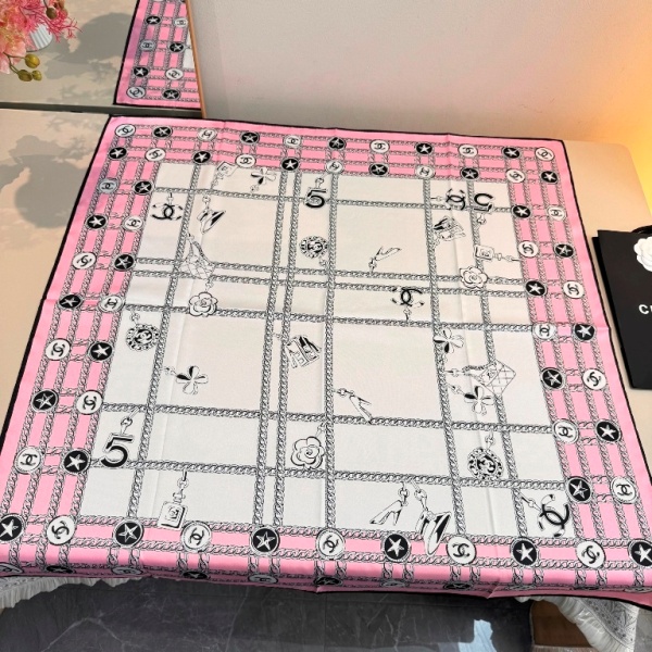 Chanel Single-Sided Silk Scarf-056