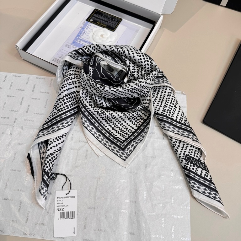 Chanel Single-Sided Silk Scarf-050