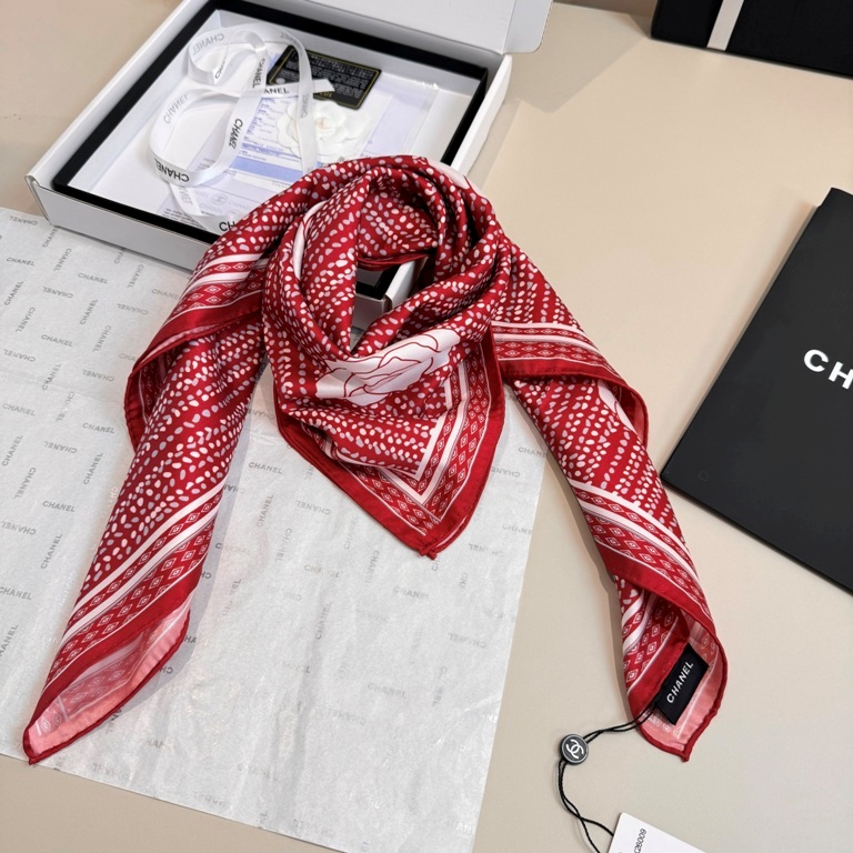 Chanel Single-Sided Silk Scarf-047