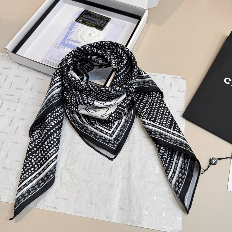 Chanel Single-Sided Silk Scarf-044