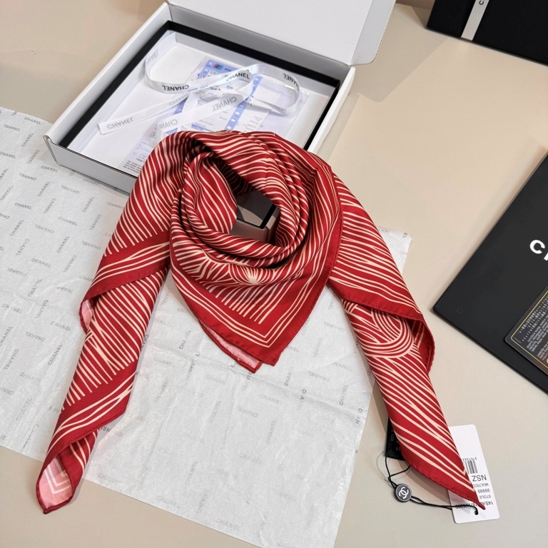 Chanel Single-Sided Silk Scarf-038