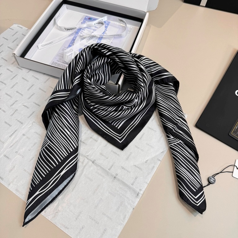 Chanel Single-Sided Silk Scarf-035