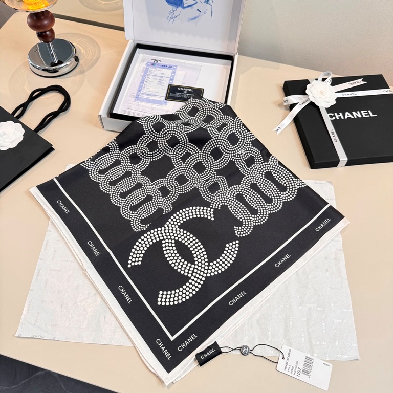 Chanel Single-Sided Silk Scarf-032