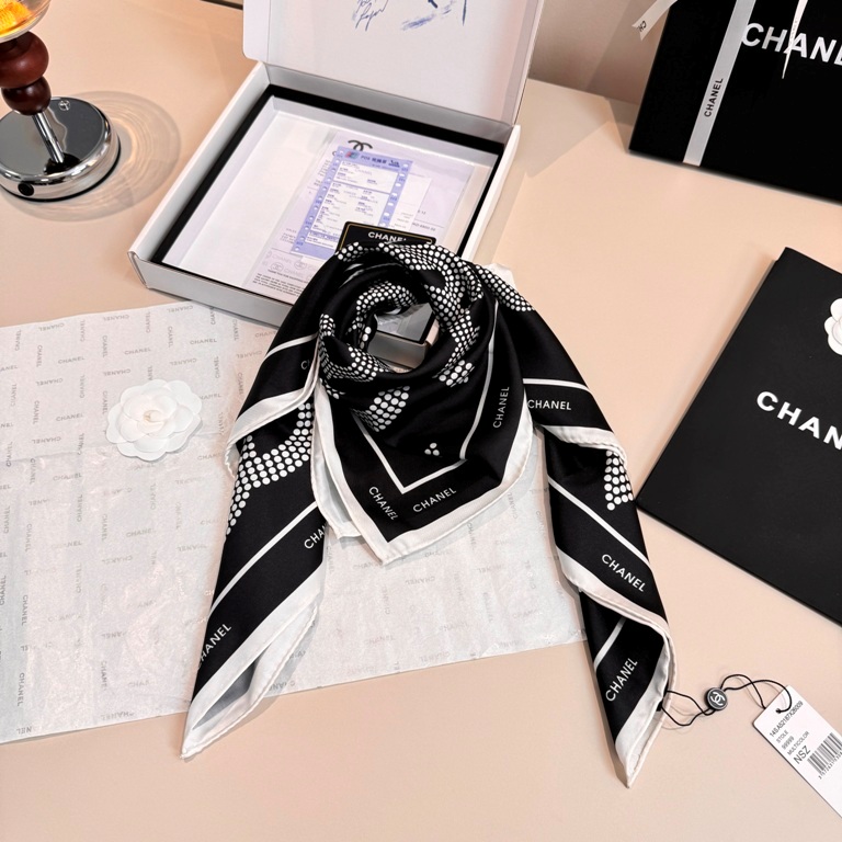 Chanel Single-Sided Silk Scarf-031