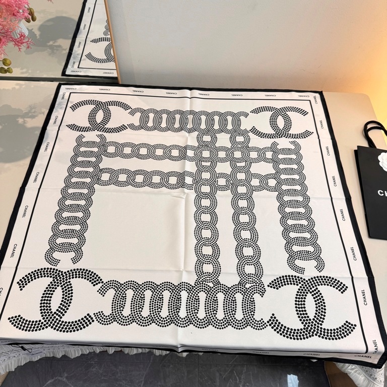Chanel Single-Sided Silk Scarf-024