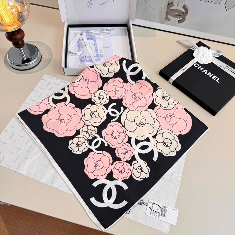 Chanel Single-Sided Silk Scarf-022