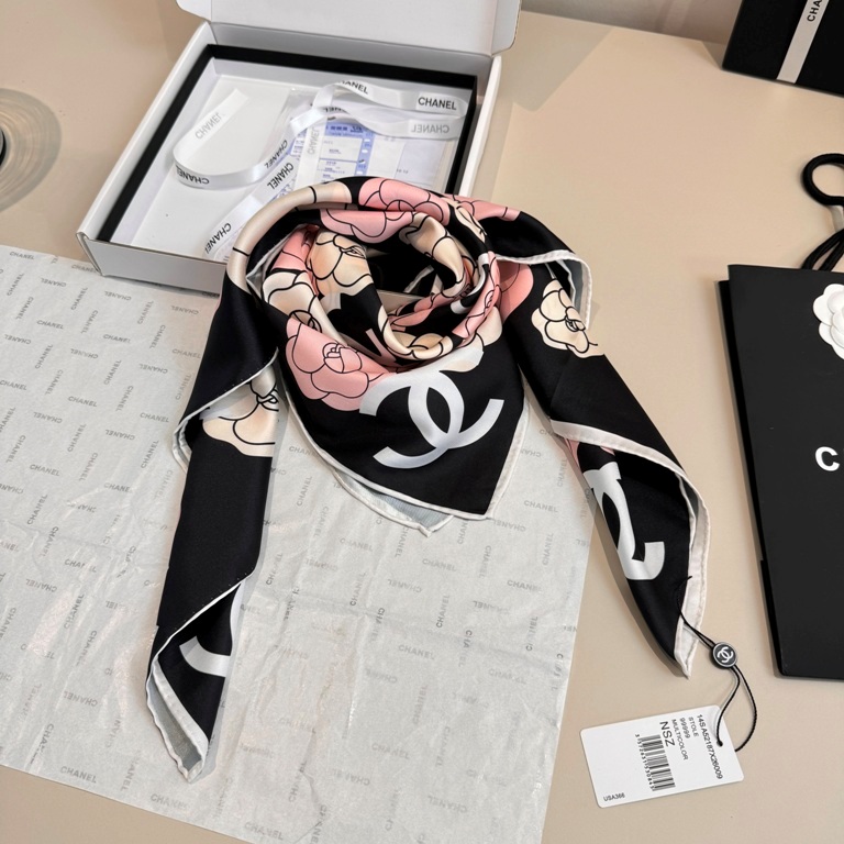 Chanel Single-Sided Silk Scarf-021