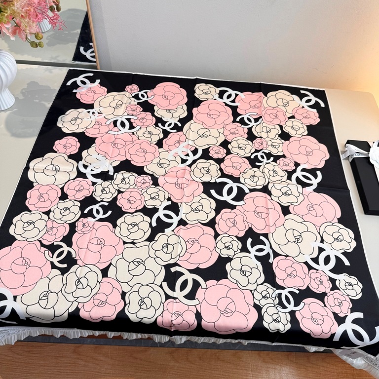 Chanel Single-Sided Silk Scarf-020