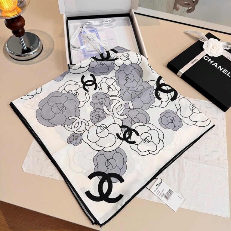 Chanel Single-Sided Silk Scarf-019