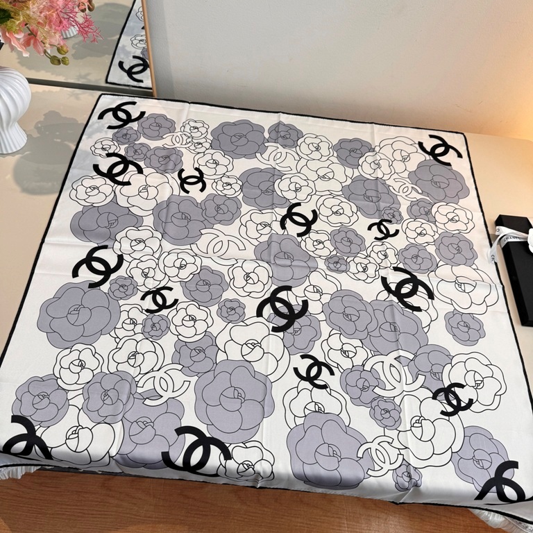 Chanel Single-Sided Silk Scarf-017