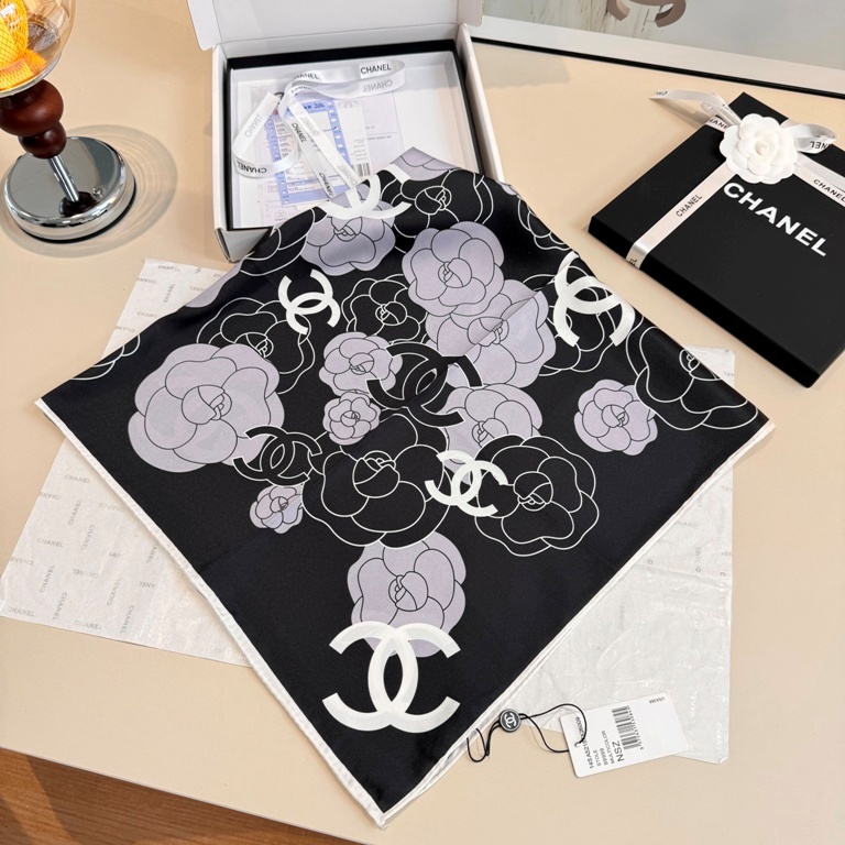Chanel Single-Sided Silk Scarf-016