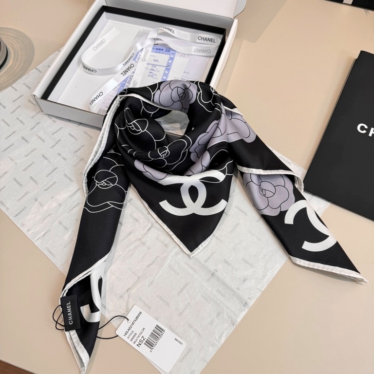 Chanel Single-Sided Silk Scarf-015