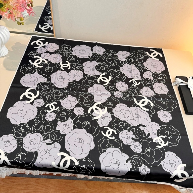 Chanel Single-Sided Silk Scarf-014