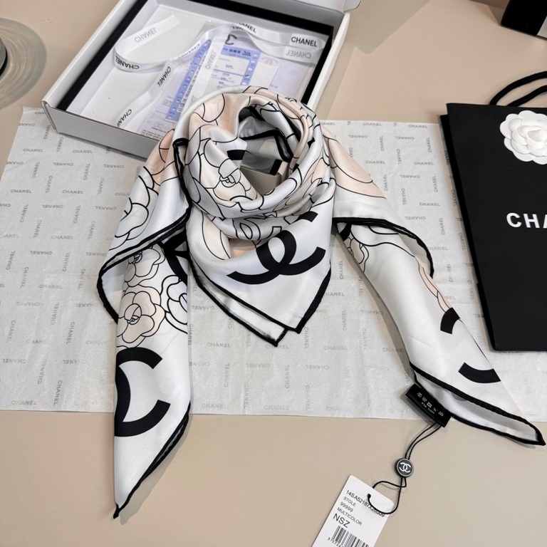 Chanel Single-Sided Silk Scarf-012