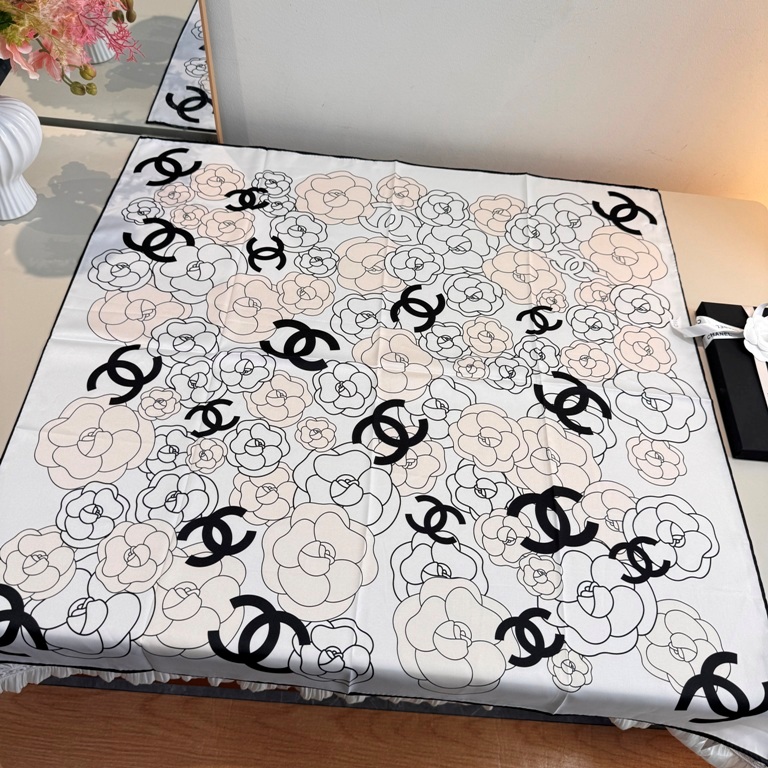 Chanel Single-Sided Silk Scarf-011