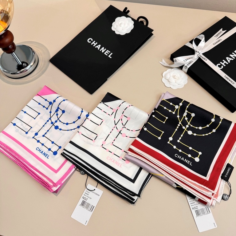 Chanel Single-Sided Silk Scarf-010