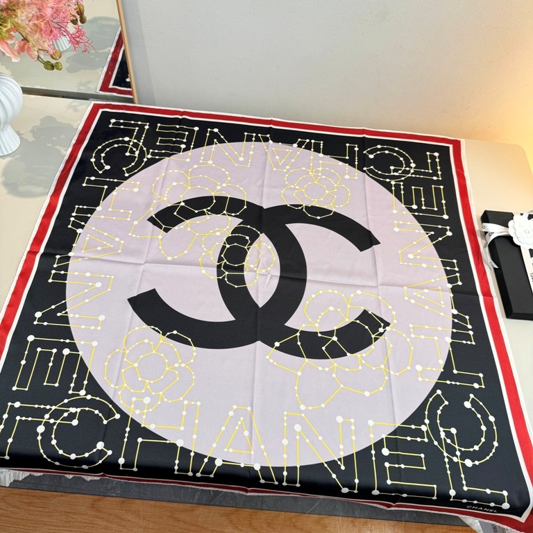 Chanel Single-Sided Silk Scarf-004