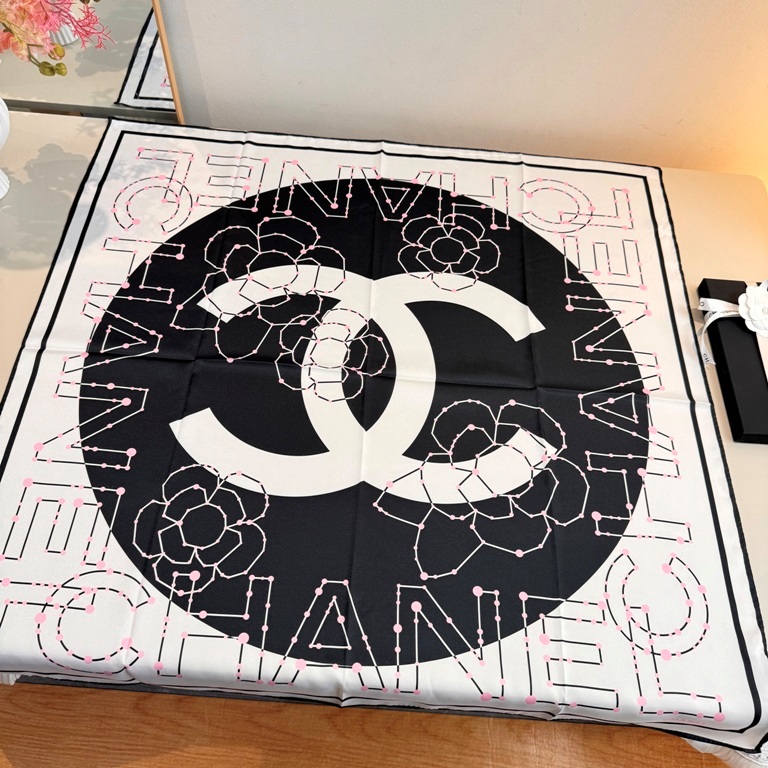 Chanel Single-Sided Silk Scarf-001