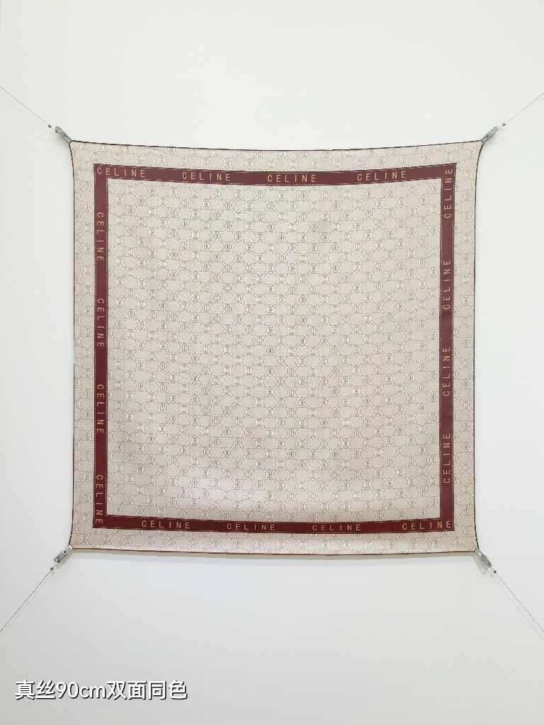 Celine Double-Sided Silk Scarf-045