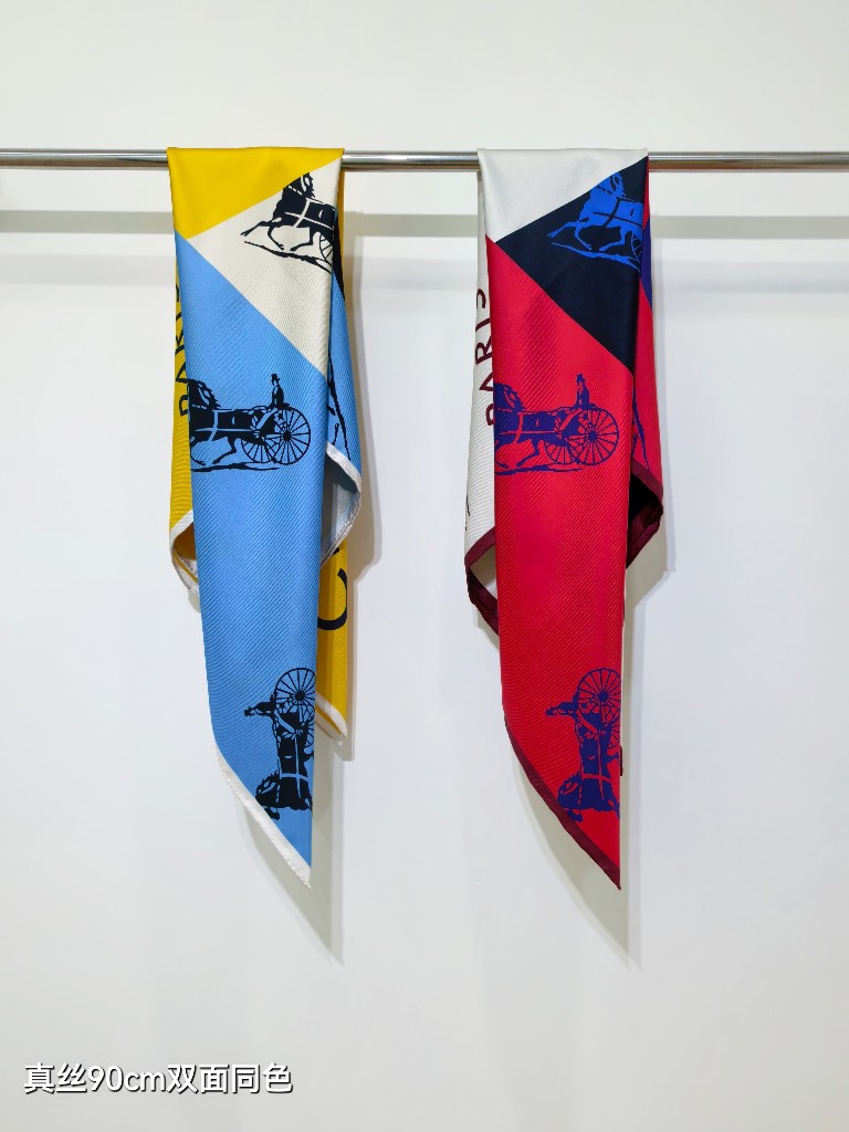 Celine Double-Sided Silk Scarf-043