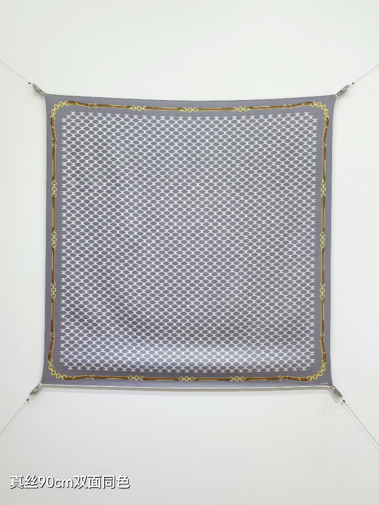 Celine Double-Sided Silk Scarf-029