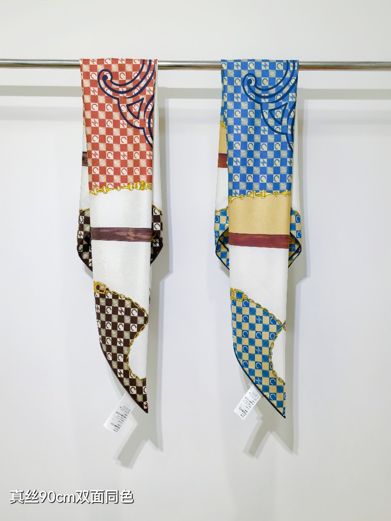 Celine Double-Sided Silk Scarf-028