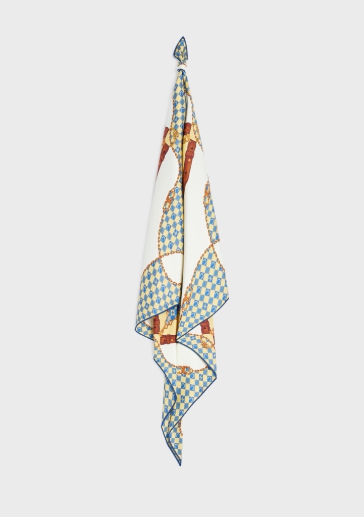 Celine Double-Sided Silk Scarf-027