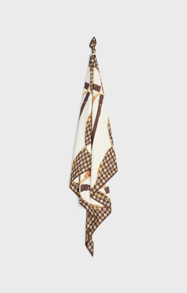 Celine Double-Sided Silk Scarf-024