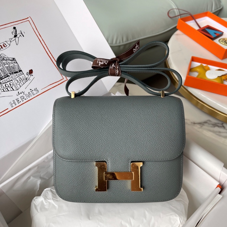 Constance 19cm-Epsom Leather(63 Vert Amande)-016