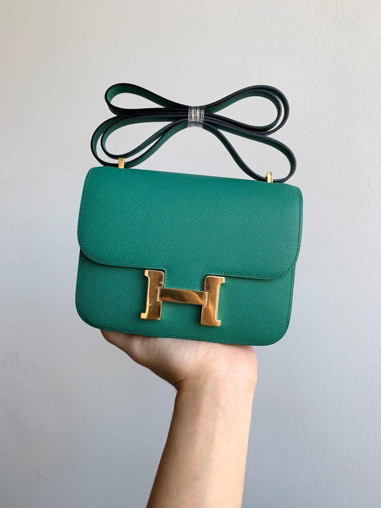Constance 19cm-Epsom Leather(velvet green)-014