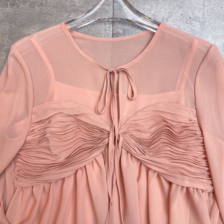 Chloé Top in Silk & Polyester-B