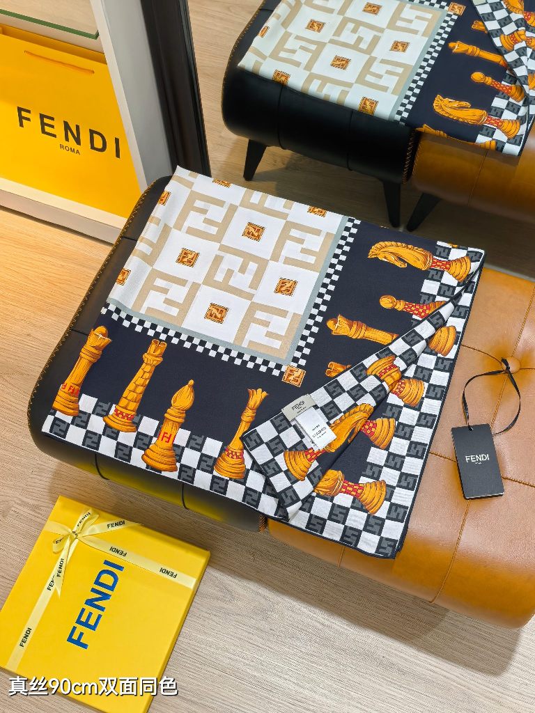 Fendi Double-Sided Silk Scarf-048