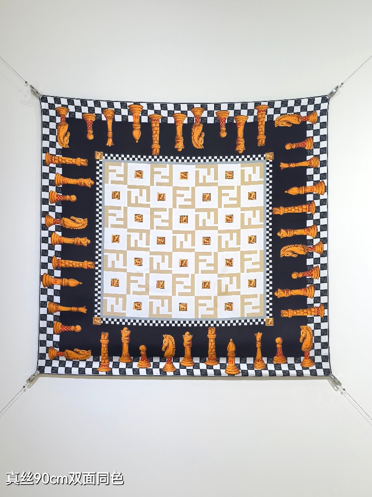 Fendi Double-Sided Silk Scarf-047