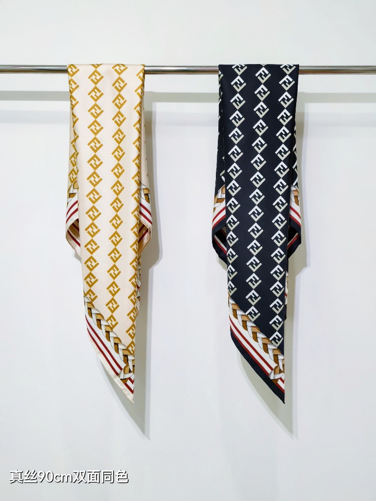 Fendi Double-Sided Silk Scarf-042