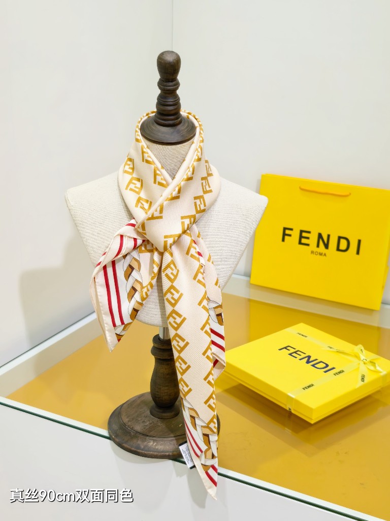 Fendi Double-Sided Silk Scarf-043