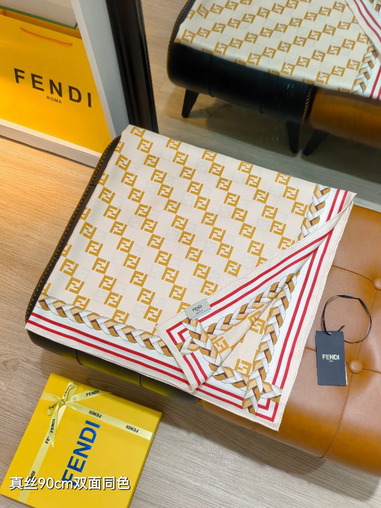 Fendi Double-Sided Silk Scarf-039
