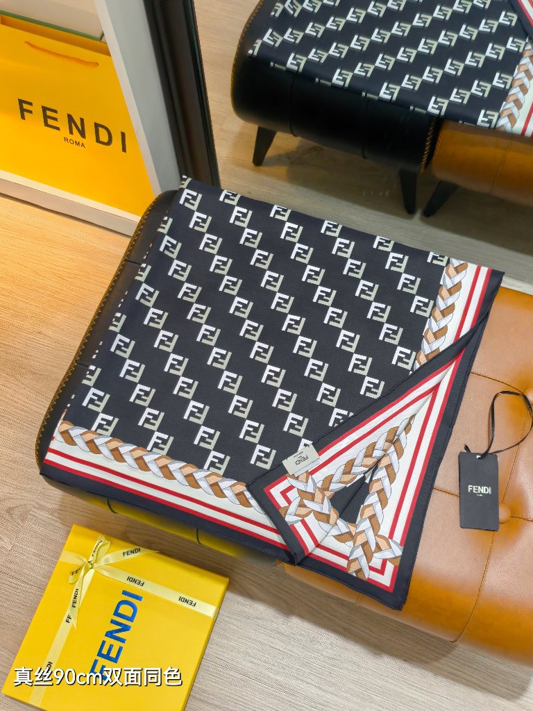Fendi Double-Sided Silk Scarf-038