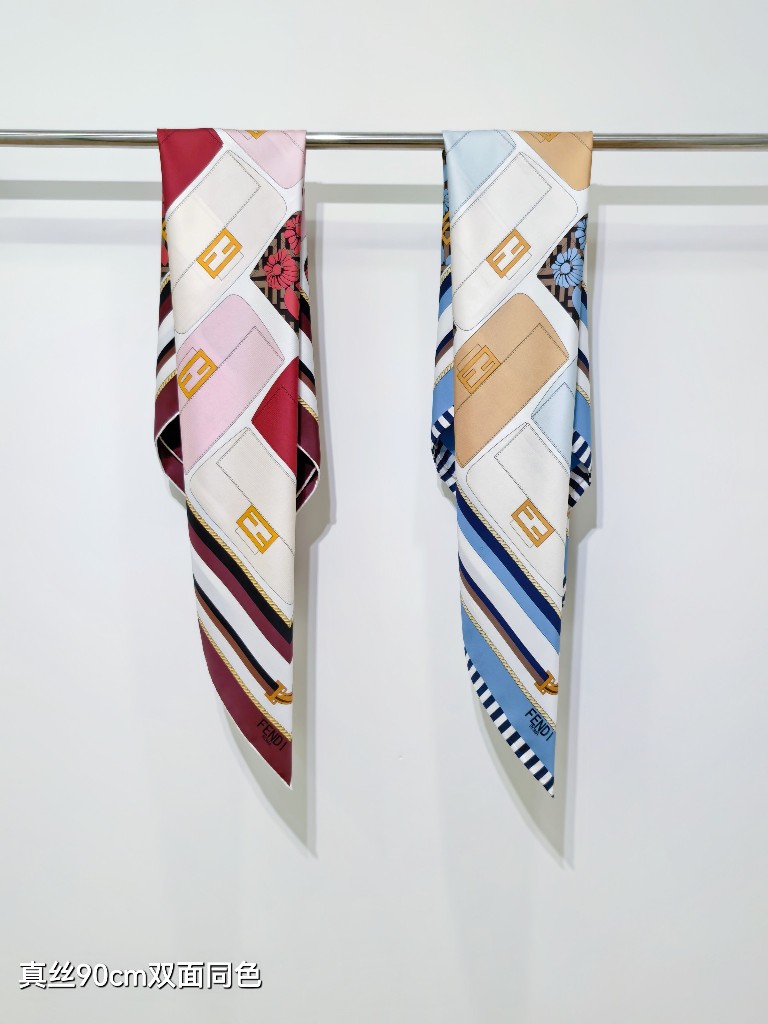 Fendi Double-Sided Silk Scarf-037