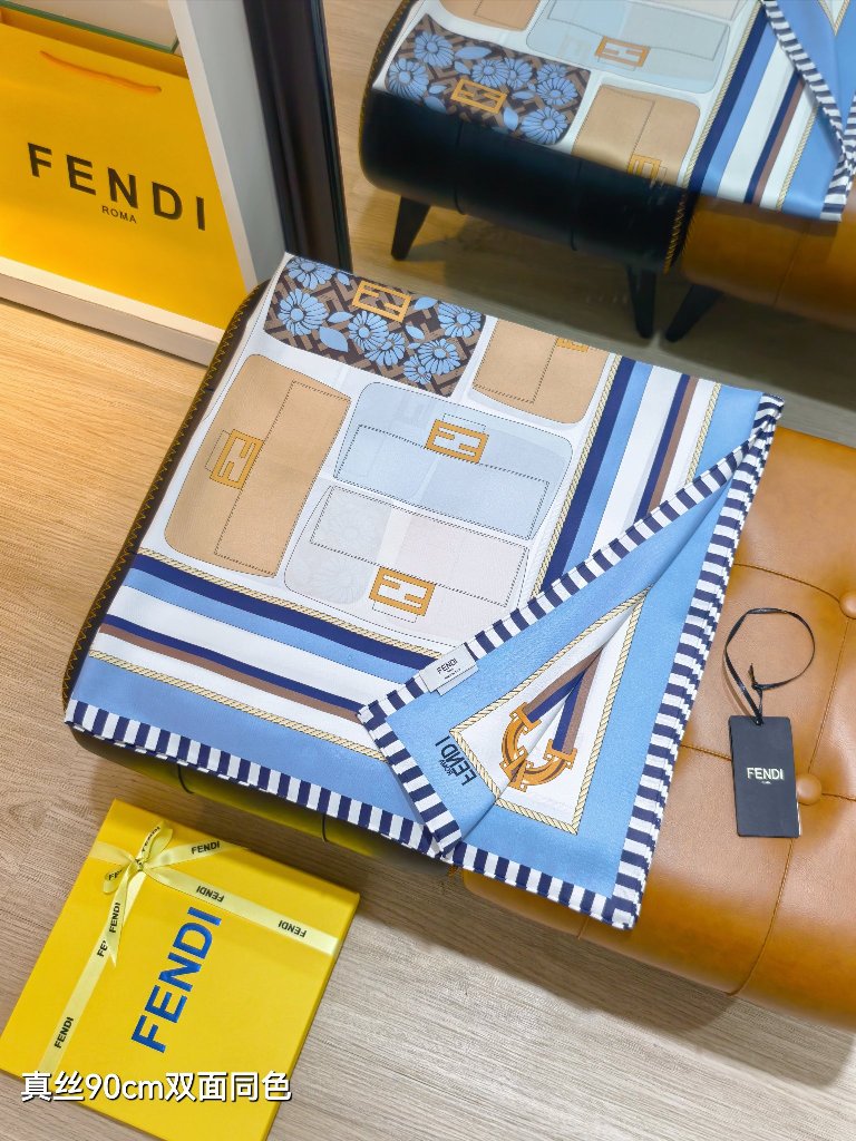 Fendi Double-Sided Silk Scarf-034