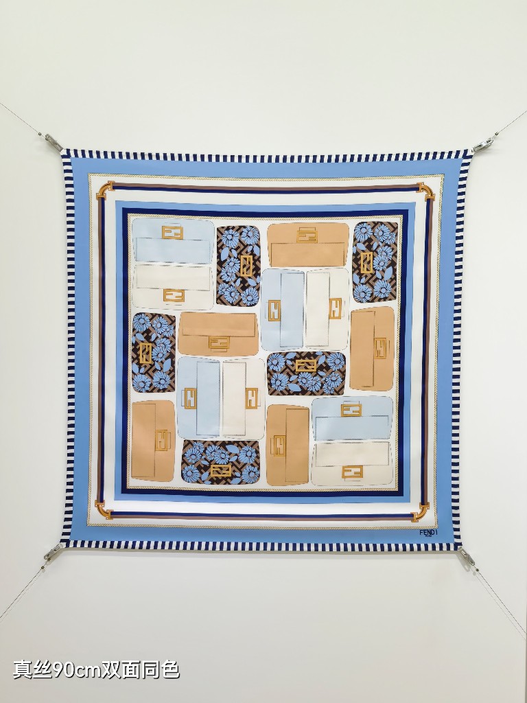 Fendi Double-Sided Silk Scarf-033