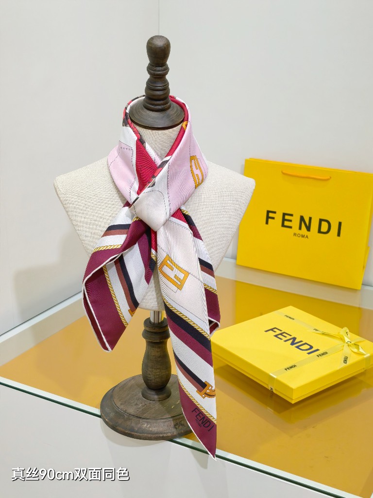 Fendi Double-Sided Silk Scarf-032