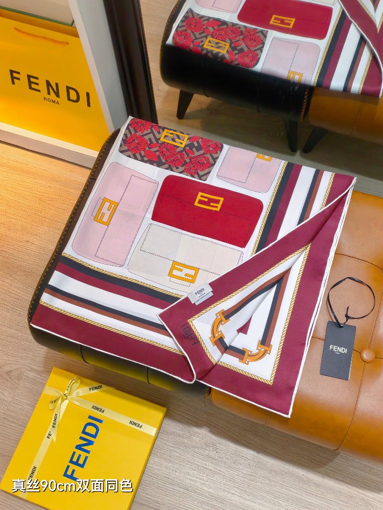 Fendi Double-Sided Silk Scarf-031