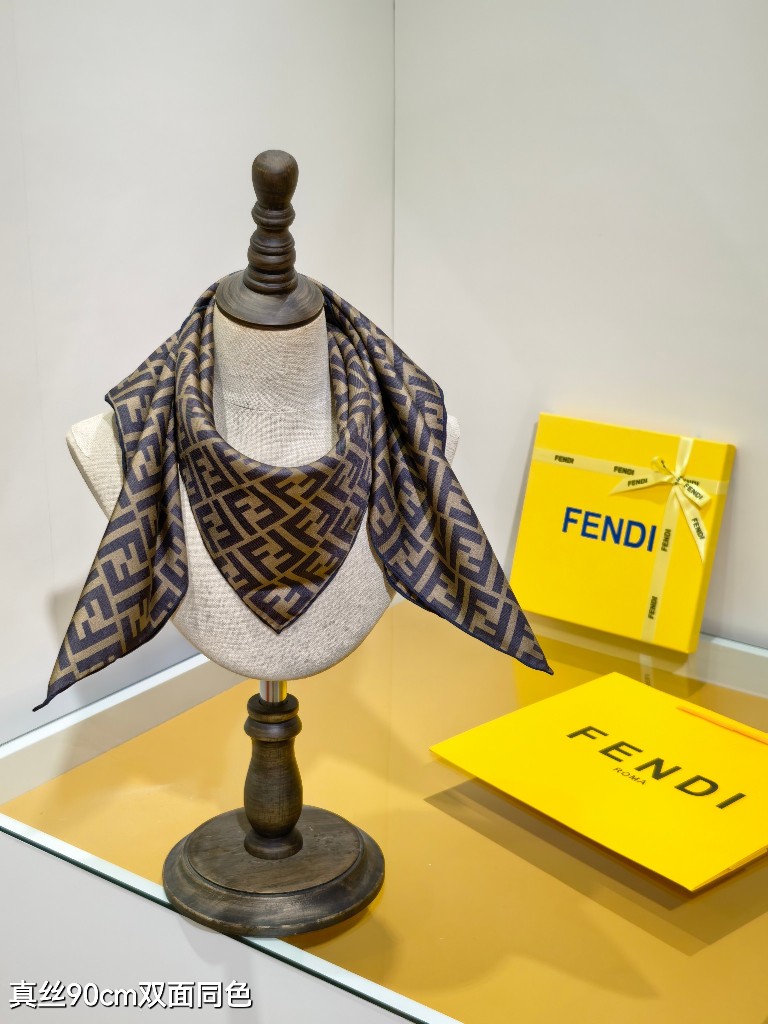 Fendi Double-Sided Silk Scarf-029
