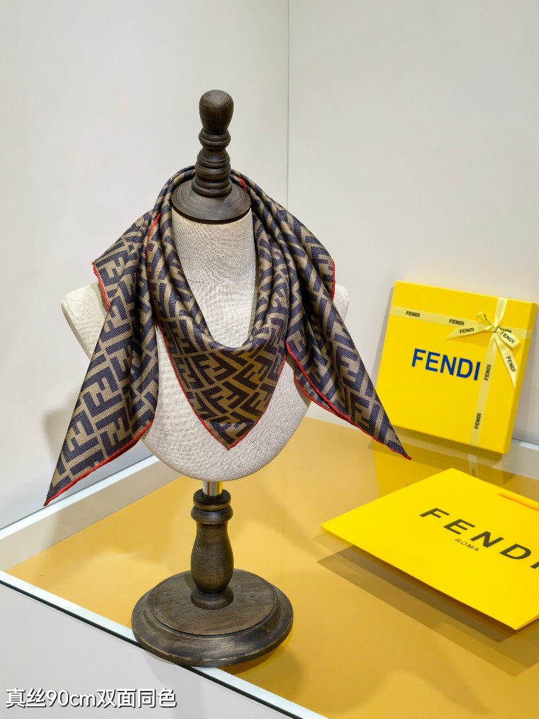 Fendi Double-Sided Silk Scarf-026