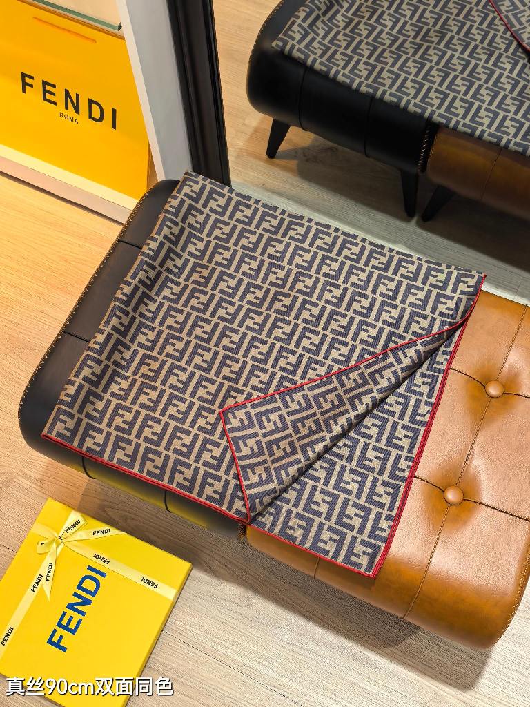 Fendi Double-Sided Silk Scarf-025