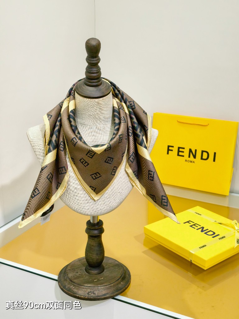 Fendi Double-Sided Silk Scarf-023