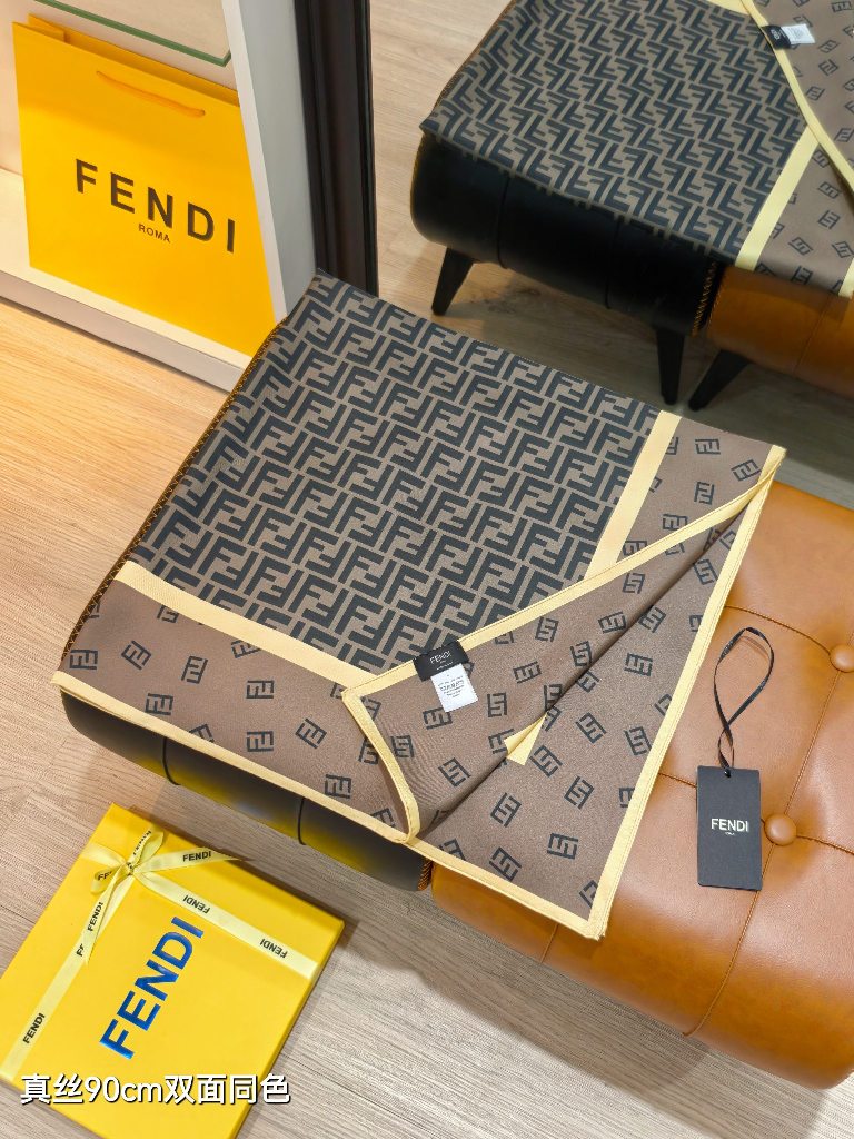 Fendi Double-Sided Silk Scarf-022